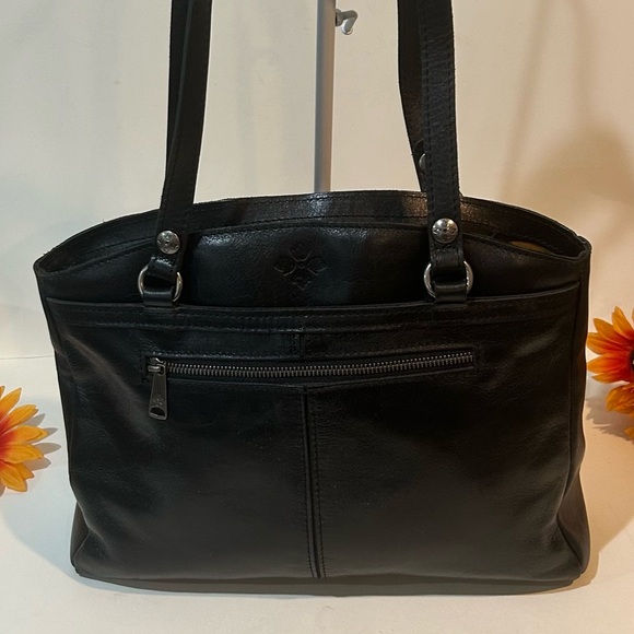 Patricia Nash Black Leather shoulder bag Tote - Picture 9 of 10